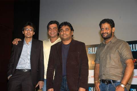 A R Rahman and Resul Pookutty at Blue film music preview at Cinemax