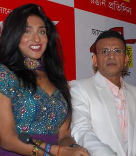 Renowed actor Rituparna Sengupta and Annu Kapoor wear present at the star studded lunch of the Rose Valley Groups'' Bengali Channel &quot;Rupashi Bangla&quot; in Kolkata on 24th Aug 09