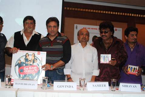 David Dhawan, Govinda and Sameer at the music launch of movie &quot;Do Knot Disturb&quot;