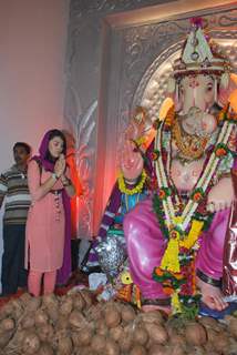 Hansika Motwani at Andheri Ka Raja Ganpati at Andheri, in Mumbai