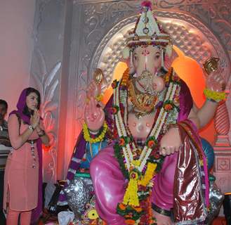 Hansika Motwani at Andheri Ka Raja Ganpati at Andheri, in Mumbai