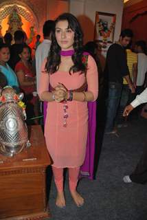 Hansika Motwani at Andheri Ka Raja Ganpati at Andheri, in Mumbai