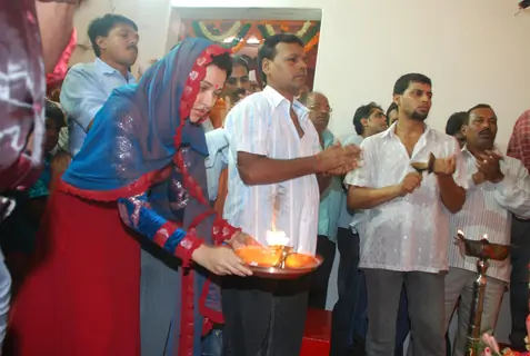 Priyanka Kothari at Andheri Ka Raja Ganpati Pooja