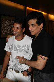 Star batsman Sachin Tendulkar and Bollywood actor Jitendra at DR Pai''s Birthday bash, in Mumbai