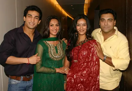 The Star Cast of NDTV Imagine''s &quot;Basera'''' at a press-meet in New Delhi on Wednesday