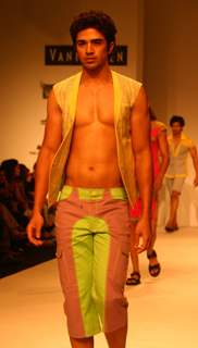 Model on the ramp for Designer Aslam Khan at India Mens Week at New Delhi