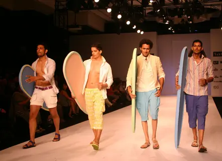 Models on the ramp for Designer Rajvi Mohan at India Mens Week at New Delhi