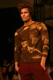Model on the ramp for Designer Abhishek Gupta and Nandita Basu at India Men''s Fashion Week at New Delhi
