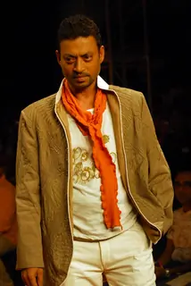 Irfan Khan on the ramp with in an outfit by Abhishek Dutta at Kolkata Fashon Week on sunday