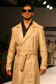 Bollywood actor Dino Moria presenting creations of Designer Samant Chauhan at the Van Heusen &quot;India Mens Week&quot; in New Delhi on Sunday