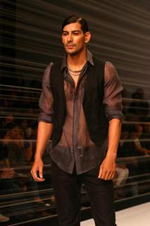 Model presenting creations of Designer Rajesh Pratap Singh at the Van Heusen &quot;India Mens Week&quot; in New Delhi on Sunday