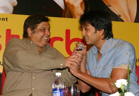 Director David Dhawan and Actor Ritesh Deshmukh at a press meet for the film &quot;Do Knot Disturb&quot; in New Delhi on Tuesday 15 Sep 09