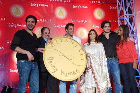 Salman Khan, Sohail Khan and Arbaaz Khan Being Human Coin launch