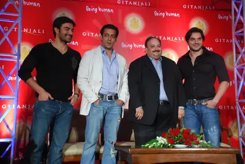 Salman Khan, Sohail Khan and Arbaaz Khan Being Human Coin launch