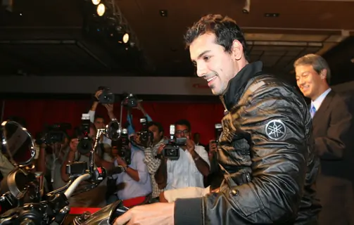 Bollywood actorJohn Abraham at the launch of &quot;Yamaha''s Super Bikes&quot; in New Delhi on Wednesday 16 Sep 2009