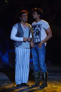 Govinda and Ritesh Desmukh on sets of &quot;Do Knot Disturb&quot; at Filmistan in Mumbai