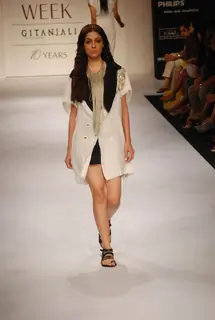 Models at the ramp of Anamika Khanna''s Spring/Summer 2010 collection at Lakme Fashion Week