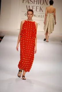 Moels at the ramp of Anuj Sharma''s innovative collection delighted the audience