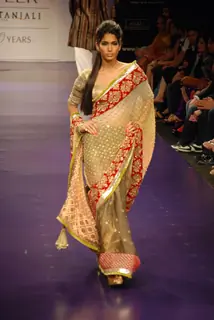 Models at the ramp of Manish Malhotra brought razzle dazzle at Lakme Fashion Week for spring/summer 2010