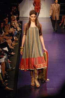 Models at the ramp of Manish Malhotra brought razzle dazzle at Lakme Fashion Week for spring/summer 2010