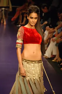 Models at the ramp of Manish Malhotra brought razzle dazzle at Lakme Fashion Week for spring/summer 2010