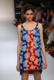Models at the ramp of Nachiket Barve''s collection made a fashionable impact with toxic constrasts
