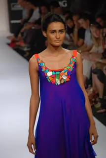 Models at the ramp of Nachiket Barve''s collection made a fashionable impact with toxic constrasts