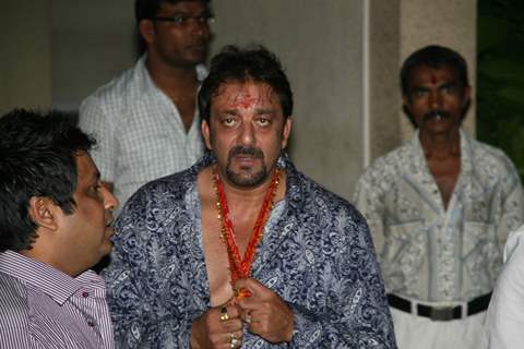 Sanjay Dutt at Mata Ki Chowki at Bandra