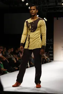 Model on the ramp of Digvijay Singh at Lakme Fashion Week for spring/summer 2010