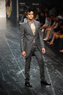 Model on the ramp for Designer Rocky S at Lakme Fashion Week for spring/summer 2010