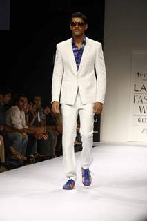 Model on the ramp for Designer Troy Costa at Lakme Fashion Week for spring/summer 2010