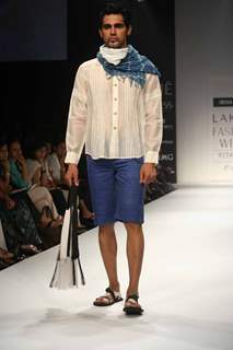 A model walks at Lakme Fashion Week Spring/Summer 2010