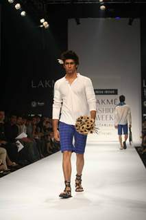 A model walks at Lakme Fashion Week Spring/Summer 2010