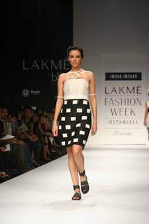 A model walks at Lakme Fashion Week Spring/Summer 2010