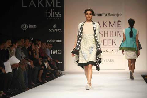 A model walks the runway at the Paromita Banerjee show at Lakme Fashion Week Spring/Summer 2010