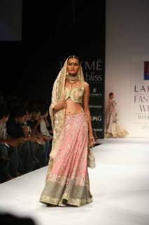 A model walks the runway at the Neha Aggarwal show at Lakme Fashion Week Spring/Summer 2010