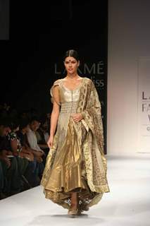 A model walks the runway at the Neha Aggarwal show at Lakme Fashion Week Spring/Summer 2010