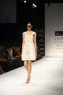 A model walks the runway at the Vivek Kumar show at Lakme Fashion Week Spring/Summer 2010