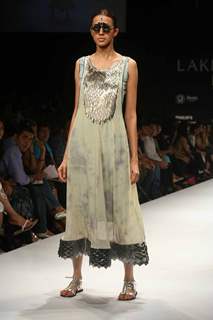 A model walks the runway at the Vivek Kumar show at Lakme Fashion Week Spring/Summer 2010