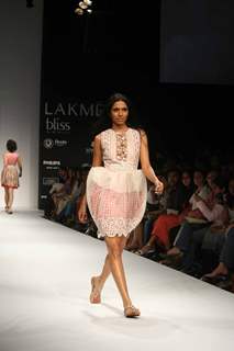 A model walks the runway at the Rehane show at Lakme Fashion Week Spring/Summer 2010