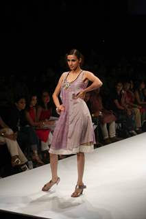 A model walks the runway at the Anupama Dayal show at Lakme Fashion Week Spring/Summer 2010