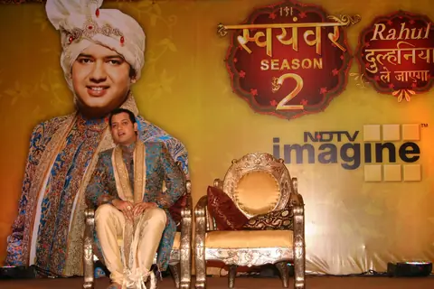 Rahul Mahajan at the launch of NDTV imagine''s Swayamvar-Season-2, ''''Rahul Dulhaniya Le Jayega'''',in New Delhi on Tuesday