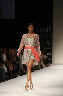 A model walks the runway at the Chaitanya Rao show at the Lakme Fashion Week Spring/Summer 2010 Day 5, in Mumbai