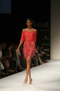 A model walks the runway at the Chaitanya Rao show at the Lakme Fashion Week Spring/Summer 2010 Day 5, in Mumbai