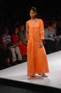 A model walks the runway at Wendell show at the Lakme Fashion Week Spring/Summer 2010 Day 5, in Mumbai