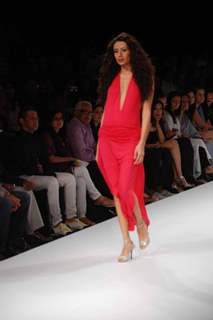 A model walks the runway at Wendell show at the Lakme Fashion Week Spring/Summer 2010 Day 5, in Mumbai