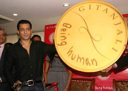 Bollywood Aactor Salman Khan at the launch of &quot;Being Human&quot; Gold Coins in New DelhiI on Wednesday 23 Sep 2009