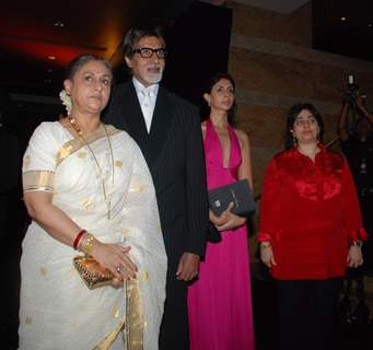 Jaya Bachchan, Amitabh Bachchan, Shweta Nanda and Natasha at GQ Man of the Year Award Function