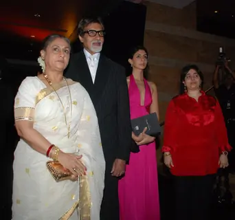 Jaya Bachchan, Amitabh Bachchan, Shweta Nanda and Natasha at GQ Man of the Year Award Function