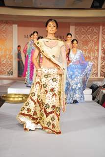 Lara Dutta walks the ramp for designer Maheka Mirpuri at Taj President in Mumbai